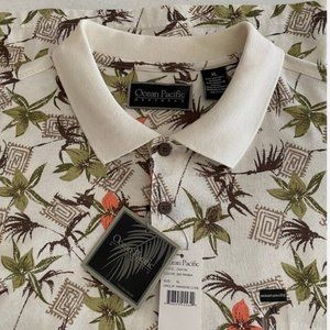 New Ocean Pacific Polo Shirt Men's XL Floral - New With Tags